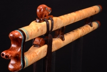 Yellow Cedar Burl Native American Flute, Minor, Mid F#-4, #G12Ca